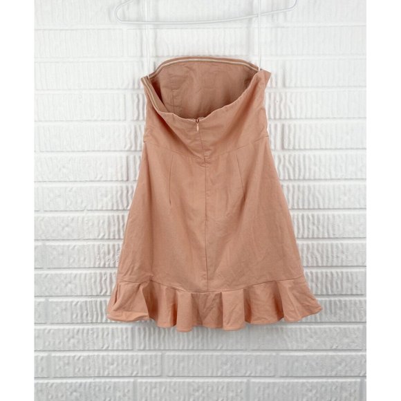 Superdown Dress Rosie Mini Ruffle Pink Strapless Party Holiday Wedding Prom - Picture 4 of 11